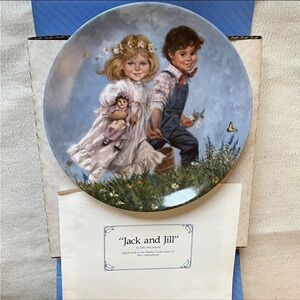 "Jack and Jill” Limited-Edition 1986 Mother Goose Series Collector Plate